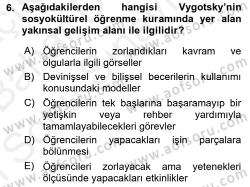 Çocuk, Bilim Ve Teknoloji Dersi 2018 - 2019 Yılı (Final) Dönem Sonu Sınav Soruları 6. Soru