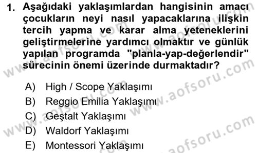 Çocukta Sanat Eğitimi Ve Yaratıcılık Dersi 2016 - 2017 Yılı (Vize) Ara Sınav Soruları 1. Soru