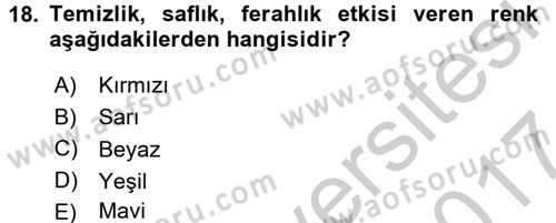Çocukta Sanat Eğitimi Ve Yaratıcılık Dersi 2016 - 2017 Yılı (Vize) Ara Sınav Soruları 18. Soru