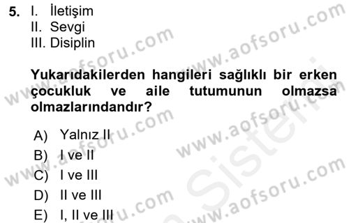 Çocukta Sanat Eğitimi Ve Yaratıcılık Dersi 2017 - 2018 Yılı 3 Ders Sınav Soruları 5. Soru