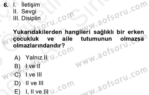 Çocukta Sanat Eğitimi Ve Yaratıcılık Dersi 2017 - 2018 Yılı (Vize) Ara Sınav Soruları 6. Soru