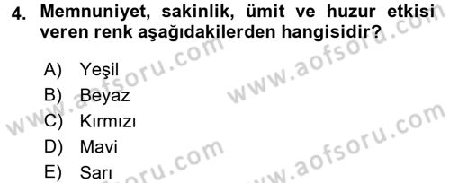 Çocukta Sanat Eğitimi Ve Yaratıcılık Dersi 2017 - 2018 Yılı (Final) Dönem Sonu Sınav Soruları 4. Soru