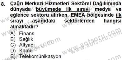 Çağrı Merkezi Yönetimi 1 Dersi Ara Sınavı Deneme Sınav Soruları 8. Soru