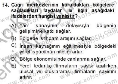 Çağrı Merkezi Yönetimi 1 Dersi Ara Sınavı Deneme Sınav Soruları 14. Soru