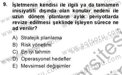 Çağrı Merkezi Yönetimi 1 Dersi 2013 - 2014 Yılı (Final) Dönem Sonu Sınav Soruları 9. Soru