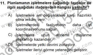 Çağrı Merkezi Yönetimi 1 Dersi 2015 - 2016 Yılı (Final) Dönem Sonu Sınav Soruları 11. Soru