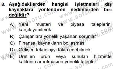 Çağrı Merkezi Yönetimi 1 Dersi 2015 - 2016 Yılı (Final) Dönem Sonu Sınav Soruları 8. Soru