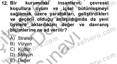 Çağrı Merkezi Yönetimi 2 Dersi 2012 - 2013 Yılı (Final) Dönem Sonu Sınav Soruları 12. Soru