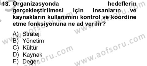 Çağrı Merkezi Yönetimi 2 Dersi 2012 - 2013 Yılı (Final) Dönem Sonu Sınav Soruları 13. Soru