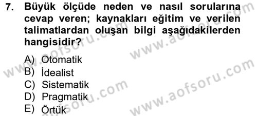 Çağrı Merkezi Yönetimi 2 Dersi 2012 - 2013 Yılı (Final) Dönem Sonu Sınav Soruları 7. Soru