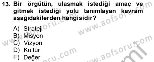 Çağrı Merkezi Yönetimi 2 Dersi 2013 - 2014 Yılı (Final) Dönem Sonu Sınav Soruları 13. Soru