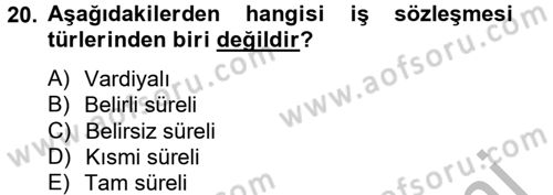 Çağrı Merkezi Yönetimi 2 Dersi 2013 - 2014 Yılı (Final) Dönem Sonu Sınav Soruları 20. Soru