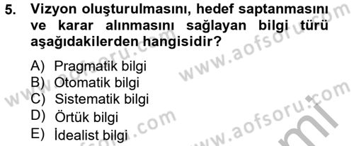 Çağrı Merkezi Yönetimi 2 Dersi 2013 - 2014 Yılı (Final) Dönem Sonu Sınav Soruları 5. Soru