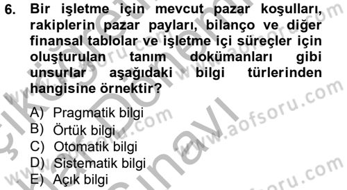 Çağrı Merkezi Yönetimi 2 Dersi 2013 - 2014 Yılı (Final) Dönem Sonu Sınav Soruları 6. Soru