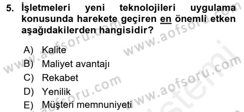 Çağrı Merkezi Yönetimi 2 Dersi 2015 - 2016 Yılı (Vize) Ara Sınav Soruları 5. Soru