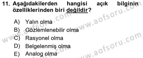 Çağrı Merkezi Yönetimi 2 Dersi 2015 - 2016 Yılı (Final) Dönem Sonu Sınav Soruları 11. Soru