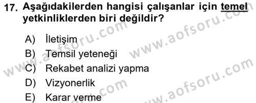 Çağrı Merkezi Yönetimi 2 Dersi 2015 - 2016 Yılı (Final) Dönem Sonu Sınav Soruları 17. Soru
