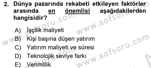 Çağrı Merkezi Yönetimi 2 Dersi 2015 - 2016 Yılı (Final) Dönem Sonu Sınav Soruları 2. Soru
