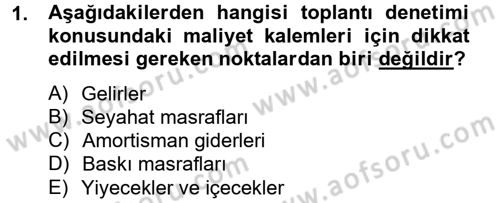 Toplantı Ve Sunu Teknikleri Dersi 2012 - 2013 Yılı (Vize) Ara Sınav Soruları 1. Soru