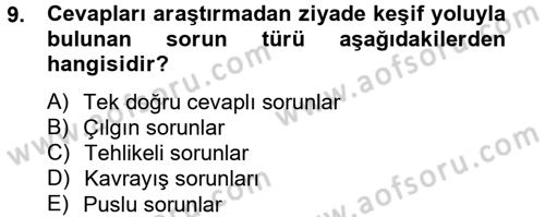 Toplantı Ve Sunu Teknikleri Dersi 2012 - 2013 Yılı (Vize) Ara Sınav Soruları 9. Soru