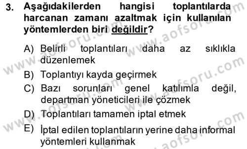 Toplantı Ve Sunu Teknikleri Dersi 2013 - 2014 Yılı (Final) Dönem Sonu Sınav Soruları 3. Soru