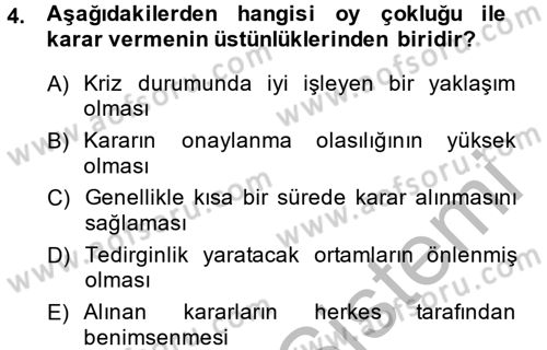 Toplantı Ve Sunu Teknikleri Dersi 2013 - 2014 Yılı (Final) Dönem Sonu Sınav Soruları 4. Soru