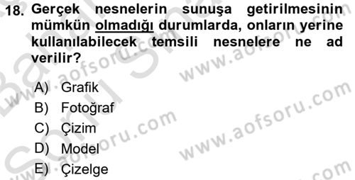 Toplantı Ve Sunu Teknikleri Dersi 2015 - 2016 Yılı (Final) Dönem Sonu Sınav Soruları 18. Soru