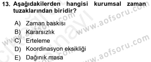 Toplantı Ve Sunu Teknikleri Dersi 2017 - 2018 Yılı 3 Ders Sınav Soruları 13. Soru