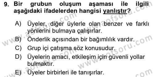 Toplantı Ve Sunu Teknikleri Dersi 2017 - 2018 Yılı 3 Ders Sınav Soruları 9. Soru