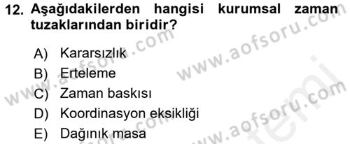 Toplantı Ve Sunu Teknikleri Dersi 2017 - 2018 Yılı (Final) Dönem Sonu Sınav Soruları 12. Soru