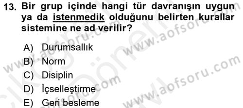 Toplantı Ve Sunu Teknikleri Dersi 2017 - 2018 Yılı (Final) Dönem Sonu Sınav Soruları 13. Soru