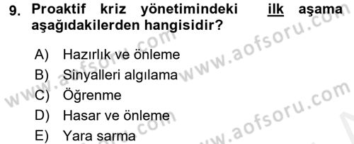 Toplantı Ve Sunu Teknikleri Dersi 2017 - 2018 Yılı (Final) Dönem Sonu Sınav Soruları 9. Soru