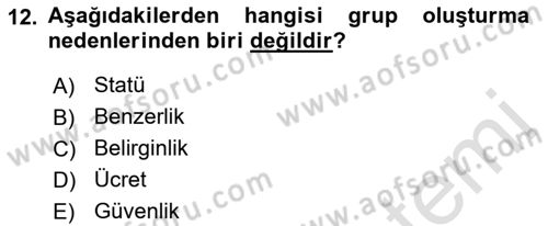 Toplantı Ve Sunu Teknikleri Dersi 2018 - 2019 Yılı 3 Ders Sınav Soruları 12. Soru
