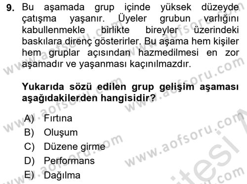 Toplantı Ve Sunu Teknikleri Dersi 2018 - 2019 Yılı 3 Ders Sınav Soruları 9. Soru