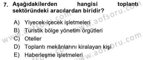 Toplantı Ve Sunu Teknikleri Dersi 2018 - 2019 Yılı (Vize) Ara Sınav Soruları 7. Soru