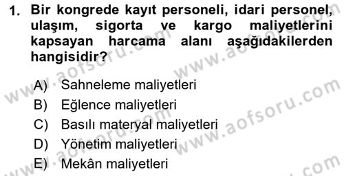 Toplantı Ve Sunu Teknikleri Dersi 2018 - 2019 Yılı (Final) Dönem Sonu Sınav Soruları 1. Soru