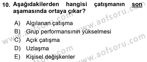 Toplantı Ve Sunu Teknikleri Dersi 2018 - 2019 Yılı (Final) Dönem Sonu Sınav Soruları 10. Soru