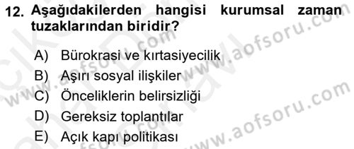 Toplantı Ve Sunu Teknikleri Dersi 2018 - 2019 Yılı (Final) Dönem Sonu Sınav Soruları 12. Soru