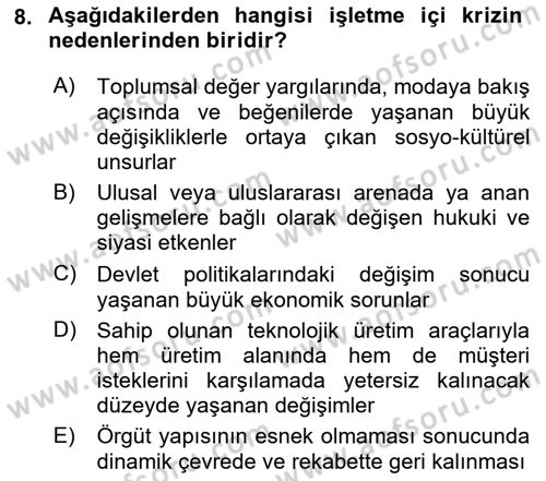 Toplantı Ve Sunu Teknikleri Dersi 2018 - 2019 Yılı (Final) Dönem Sonu Sınav Soruları 8. Soru