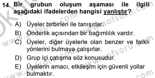 Toplantı Ve Sunu Teknikleri Dersi 2018 - 2019 Yılı Yaz Okulu Sınav Soruları 14. Soru