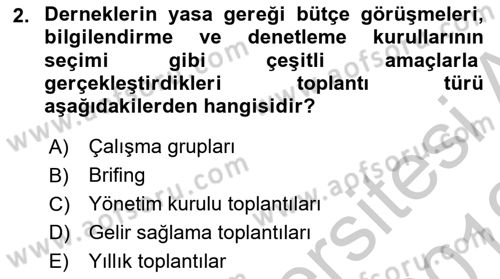 Toplantı Ve Sunu Teknikleri Dersi 2018 - 2019 Yılı Yaz Okulu Sınav Soruları 2. Soru