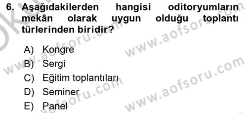 Toplantı Ve Sunu Teknikleri Dersi 2018 - 2019 Yılı Yaz Okulu Sınav Soruları 6. Soru