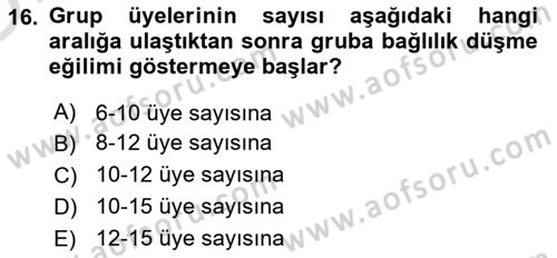 Toplantı Ve Sunu Teknikleri Dersi 2020 - 2021 Yılı Yaz Okulu Sınav Soruları 16. Soru
