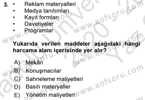 Toplantı Ve Sunu Teknikleri Dersi 2020 - 2021 Yılı Yaz Okulu Sınav Soruları 3. Soru