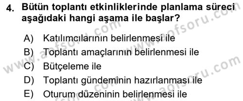 Toplantı Ve Sunu Teknikleri Dersi 2020 - 2021 Yılı Yaz Okulu Sınav Soruları 4. Soru