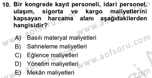 Toplantı Ve Sunu Teknikleri Dersi 2021 - 2022 Yılı (Vize) Ara Sınav Soruları 10. Soru