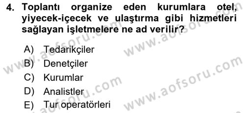 Toplantı Ve Sunu Teknikleri Dersi 2021 - 2022 Yılı (Vize) Ara Sınav Soruları 4. Soru