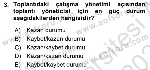 Toplantı Ve Sunu Teknikleri Dersi 2021 - 2022 Yılı (Final) Dönem Sonu Sınav Soruları 3. Soru