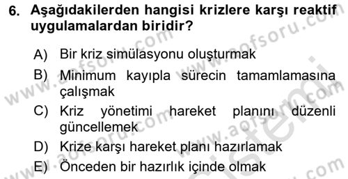 Toplantı Ve Sunu Teknikleri Dersi 2021 - 2022 Yılı (Final) Dönem Sonu Sınav Soruları 6. Soru