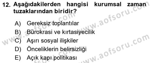 Toplantı Ve Sunu Teknikleri Dersi 2021 - 2022 Yılı Yaz Okulu Sınav Soruları 12. Soru